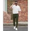imageWULFUL Mens Jeans Slim Fit Skinny Jeans Stretch Pants Tapered Leg Expandable Waist Denim PantsArmy Green