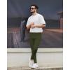 imageWULFUL Mens Jeans Slim Fit Skinny Jeans Stretch Pants Tapered Leg Expandable Waist Denim PantsArmy Green