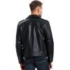 imageWULFUL Mens Leather Jackets Faux Bomber Jacket for Men Motorcycle Lapel Asymmetric ZipUp Slim Fit Biker CoatBlack007