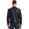imageWULFUL Mens Leather Jackets Faux Bomber Jacket for Men Motorcycle Lapel Asymmetric ZipUp Slim Fit Biker CoatBlack008