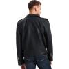 imageWULFUL Mens Leather Jackets Faux Bomber Jacket for Men Motorcycle Lapel Asymmetric ZipUp Slim Fit Biker CoatBlack010