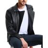 imageWULFUL Mens Leather Jackets Faux Bomber Jacket for Men Motorcycle Lapel Asymmetric ZipUp Slim Fit Biker CoatBlack011