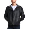 imageWULFUL Mens Leather Jackets Faux Bomber Jacket for Men Motorcycle Lapel Asymmetric ZipUp Slim Fit Biker CoatBlack012