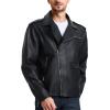 imageWULFUL Mens Leather Jackets Faux Bomber Jacket for Men Motorcycle Lapel Asymmetric ZipUp Slim Fit Biker CoatBlack012