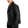 imageWULFUL Mens Leather Jackets Faux Bomber Jacket for Men Motorcycle Lapel Asymmetric ZipUp Slim Fit Biker CoatBlack019