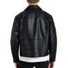 imageWULFUL Mens Leather Jackets Faux Bomber Jacket for Men Motorcycle Lapel Asymmetric ZipUp Slim Fit Biker CoatBlack020