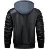 imageWULFUL Mens Leather Jackets Faux Leather Jacket for Men Lapel ZipUp Slim Fit CoatBlack025