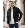 imageWULFUL Mens Lightweight Jackets Casual Windbreaker Stylish Light Golf Work Dress BusinessBlack