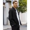 imageWULFUL Mens Lightweight Jackets Casual Windbreaker Stylish Light Golf Work Dress BusinessBlack