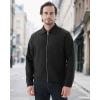 imageWULFUL Mens Lightweight Jackets Casual Windbreaker Stylish Light Golf Work Dress BusinessBlack