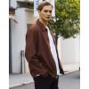 imageWULFUL Mens Lightweight Jackets Casual Windbreaker Stylish Light Golf Work Dress BusinessBrown