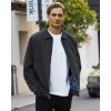 imageWULFUL Mens Lightweight Jackets Casual Windbreaker Stylish Light Golf Work Dress BusinessDeep Grey