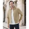 imageWULFUL Mens Lightweight Jackets Casual Windbreaker Stylish Light Golf Work Dress BusinessKhaki