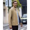 imageWULFUL Mens Lightweight Jackets Casual Windbreaker Stylish Light Golf Work Dress BusinessKhaki