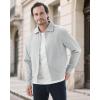 imageWULFUL Mens Lightweight Jackets Casual Windbreaker Stylish Light Golf Work Dress BusinessLight Grey