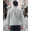imageWULFUL Mens Lightweight Jackets Casual Windbreaker Stylish Light Golf Work Dress BusinessLight Grey
