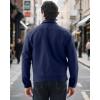 imageWULFUL Mens Lightweight Jackets Casual Windbreaker Stylish Light Golf Work Dress BusinessNavy