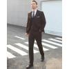 imageWULFUL Mens Slim Fit 3 Piece Suit One Button Solid Blazer Business Party Jacket Vest Pants SetBlack