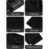imageWULFUL Mens Slim Fit 3 Piece Suit One Button Solid Blazer Business Party Jacket Vest Pants SetBlack