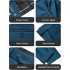 imageWULFUL Mens Slim Fit 3 Piece Suit One Button Solid Blazer Business Party Jacket Vest Pants SetBlue