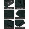 imageWULFUL Mens Slim Fit 3 Piece Suit One Button Solid Blazer Business Party Jacket Vest Pants SetDark Green