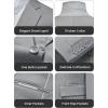 imageWULFUL Mens Slim Fit 3 Piece Suit One Button Solid Blazer Business Party Jacket Vest Pants SetGrey
