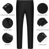 imageWULFUL Mens Slim Fit Suit One Button 3Piece Blazer Dress Business Wedding Party Jacket Vest ampamp PantBlack