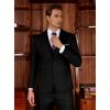 imageWULFUL Mens Slim Fit Suit One Button 3Piece Blazer Dress Business Wedding Party Jacket Vest ampamp PantBlack