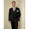 imageWULFUL Mens Slim Fit Suit One Button 3Piece Blazer Dress Business Wedding Party Jacket Vest ampamp PantBlack