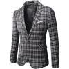 imageWULFUL Mens Slim Fit Suit One Button 3Piece Blazer Dress Business Wedding Party Jacket Vest ampamp PantBlack056