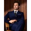 imageWULFUL Mens Slim Fit Suit One Button 3Piece Blazer Dress Business Wedding Party Jacket Vest ampamp PantBlue