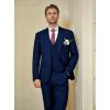 imageWULFUL Mens Slim Fit Suit One Button 3Piece Blazer Dress Business Wedding Party Jacket Vest ampamp PantBlue