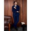 imageWULFUL Mens Slim Fit Suit One Button 3Piece Blazer Dress Business Wedding Party Jacket Vest ampamp PantBlue