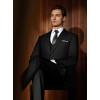 imageWULFUL Mens Slim Fit Suit One Button 3Piece Blazer Dress Business Wedding Party Jacket Vest ampamp PantBrilliant Black