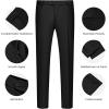 imageWULFUL Mens Slim Fit Suit One Button 3Piece Blazer Dress Business Wedding Party Jacket Vest ampamp PantBrilliant Black