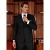imageWULFUL Mens Slim Fit Suit One Button 3Piece Blazer Dress Business Wedding Party Jacket Vest ampamp PantBrilliant Black