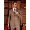 imageWULFUL Mens Slim Fit Suit One Button 3Piece Blazer Dress Business Wedding Party Jacket Vest ampamp PantCoffee054