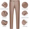 imageWULFUL Mens Slim Fit Suit One Button 3Piece Blazer Dress Business Wedding Party Jacket Vest ampamp PantCoffee054