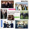 imageWULFUL Mens Slim Fit Suit One Button 3Piece Blazer Dress Business Wedding Party Jacket Vest ampamp PantCoffee054