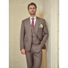 imageWULFUL Mens Slim Fit Suit One Button 3Piece Blazer Dress Business Wedding Party Jacket Vest ampamp PantCoffee055