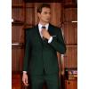 imageWULFUL Mens Slim Fit Suit One Button 3Piece Blazer Dress Business Wedding Party Jacket Vest ampamp PantDark Green