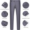 imageWULFUL Mens Slim Fit Suit One Button 3Piece Blazer Dress Business Wedding Party Jacket Vest ampamp PantDark Grey