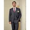 imageWULFUL Mens Slim Fit Suit One Button 3Piece Blazer Dress Business Wedding Party Jacket Vest ampamp PantGrey0127