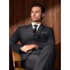 imageWULFUL Mens Slim Fit Suit One Button 3Piece Blazer Dress Business Wedding Party Jacket Vest ampamp PantGrey0127