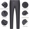 imageWULFUL Mens Slim Fit Suit One Button 3Piece Blazer Dress Business Wedding Party Jacket Vest ampamp PantGrey0127