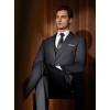 imageWULFUL Mens Slim Fit Suit One Button 3Piece Blazer Dress Business Wedding Party Jacket Vest ampamp PantGrey054