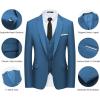 imageWULFUL Mens Slim Fit Suit One Button 3Piece Blazer Dress Business Wedding Party Jacket Vest ampamp PantHbl0127