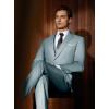 imageWULFUL Mens Slim Fit Suit One Button 3Piece Blazer Dress Business Wedding Party Jacket Vest ampamp PantLight Blue055
