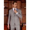 imageWULFUL Mens Slim Fit Suit One Button 3Piece Blazer Dress Business Wedding Party Jacket Vest ampamp PantLight Brown054