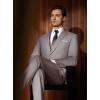 imageWULFUL Mens Slim Fit Suit One Button 3Piece Blazer Dress Business Wedding Party Jacket Vest ampamp PantLight Brown054